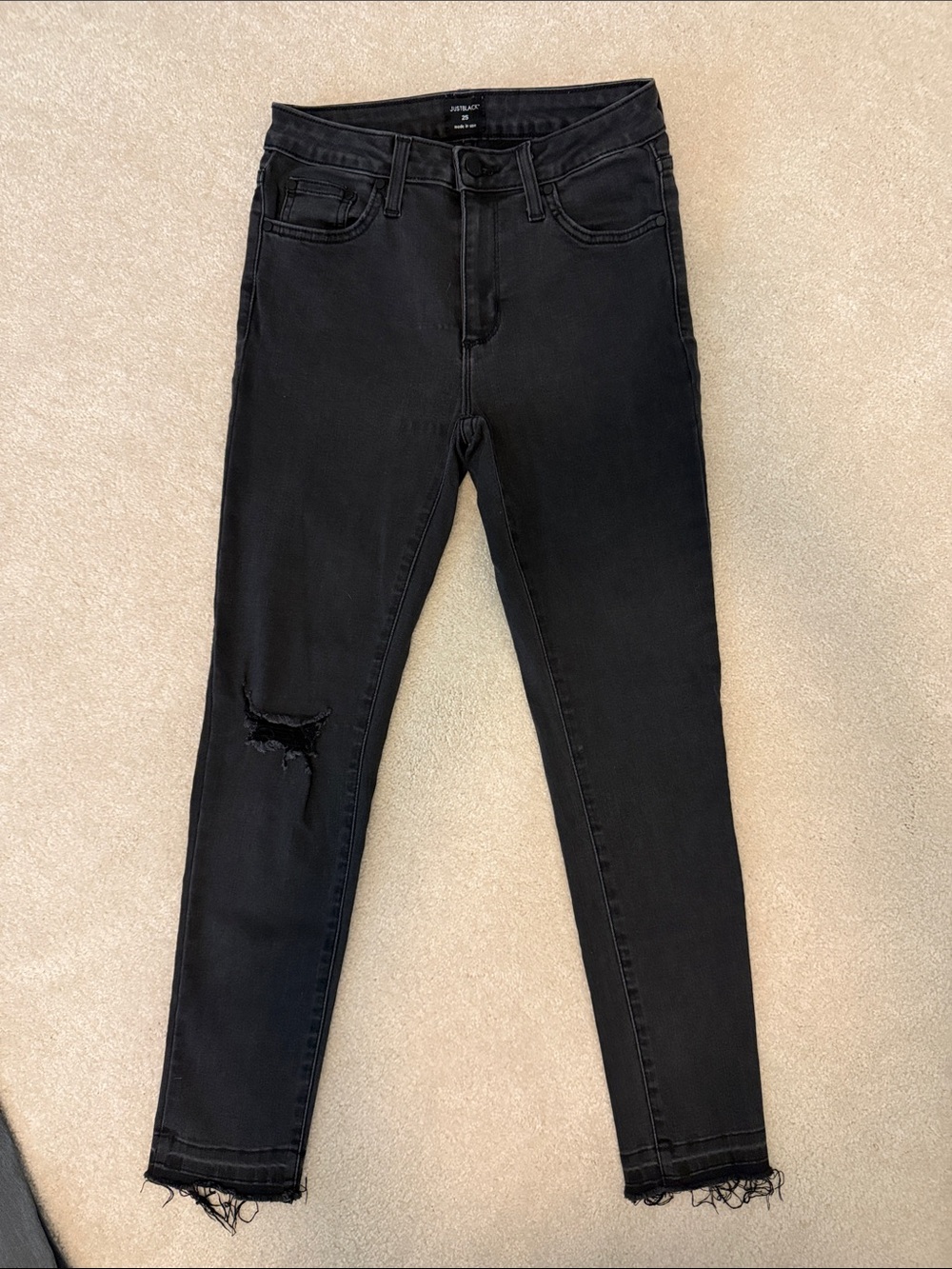 Black Distressed Skinny Jeans